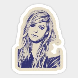 Avril Lavigne Blue Style vintage Sticker